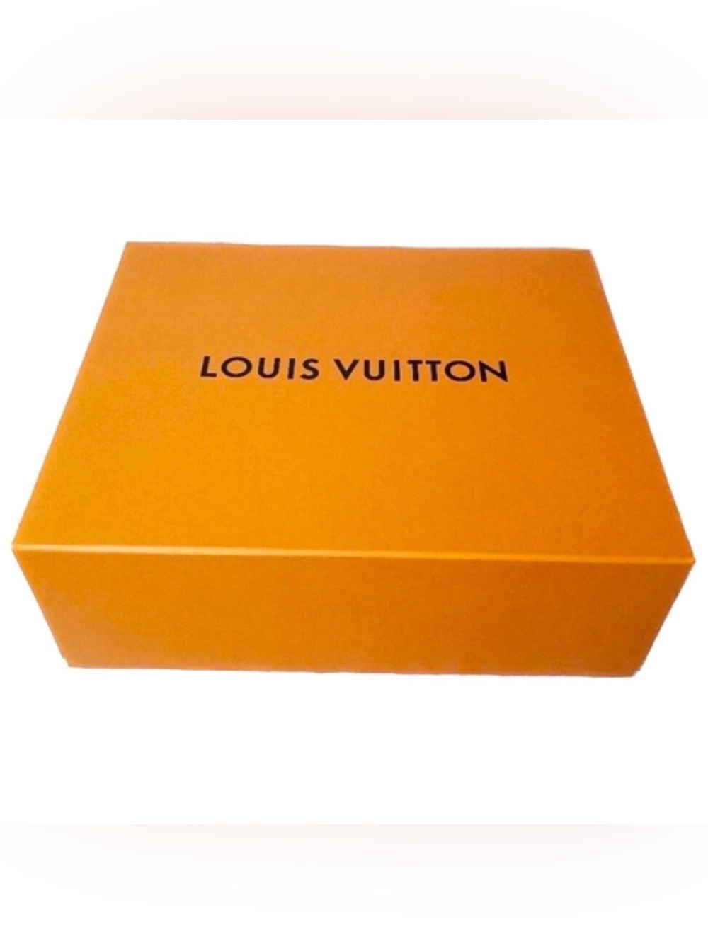 LOUIS VUITTON💙LV SIGNATURE💙AUTHENTIC ORANGE MAGNETIC CLOSURE BOX EUC⚠️EMPTY⚠️
